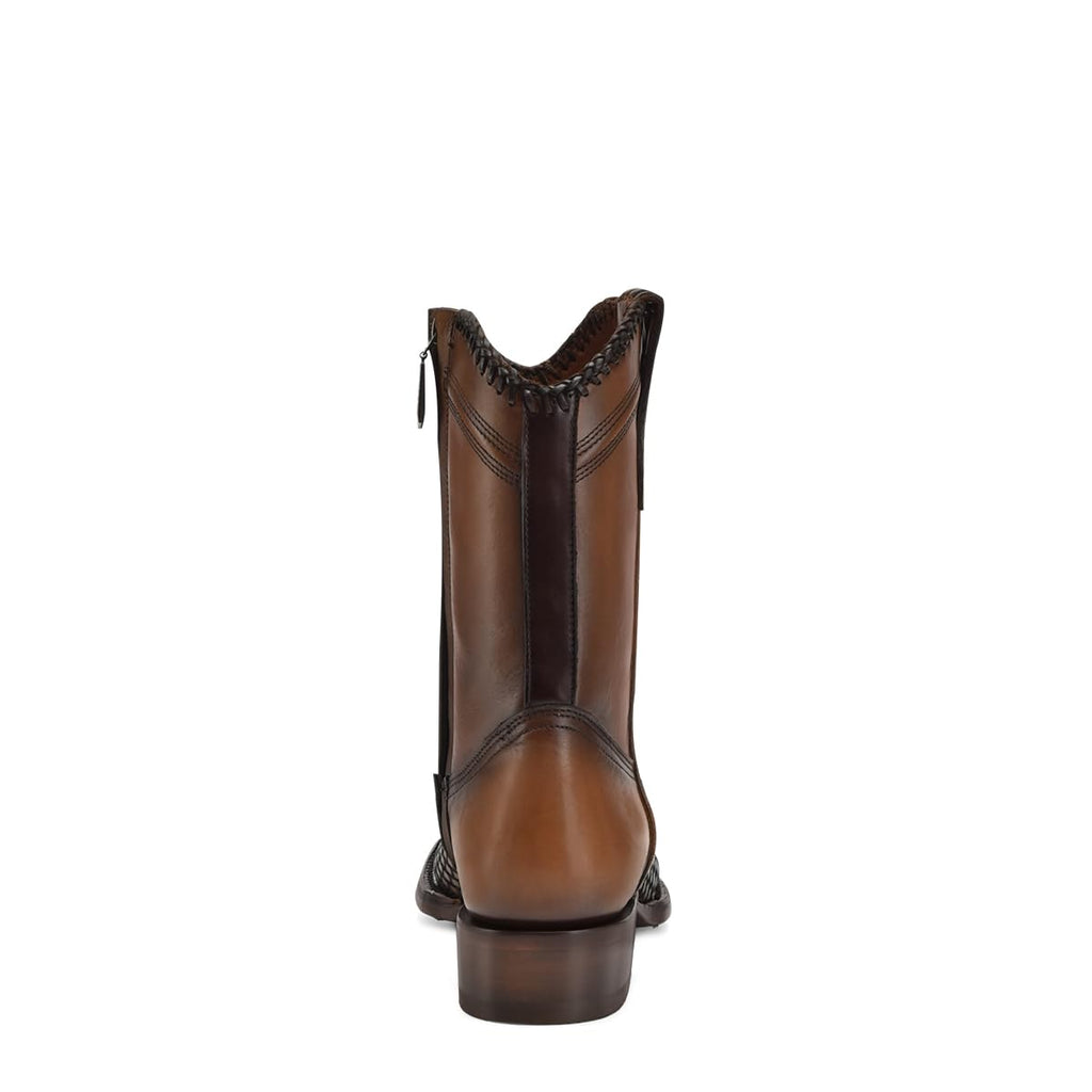 Western Boot Genuine Bovine Leather Side Zip Honey B379399