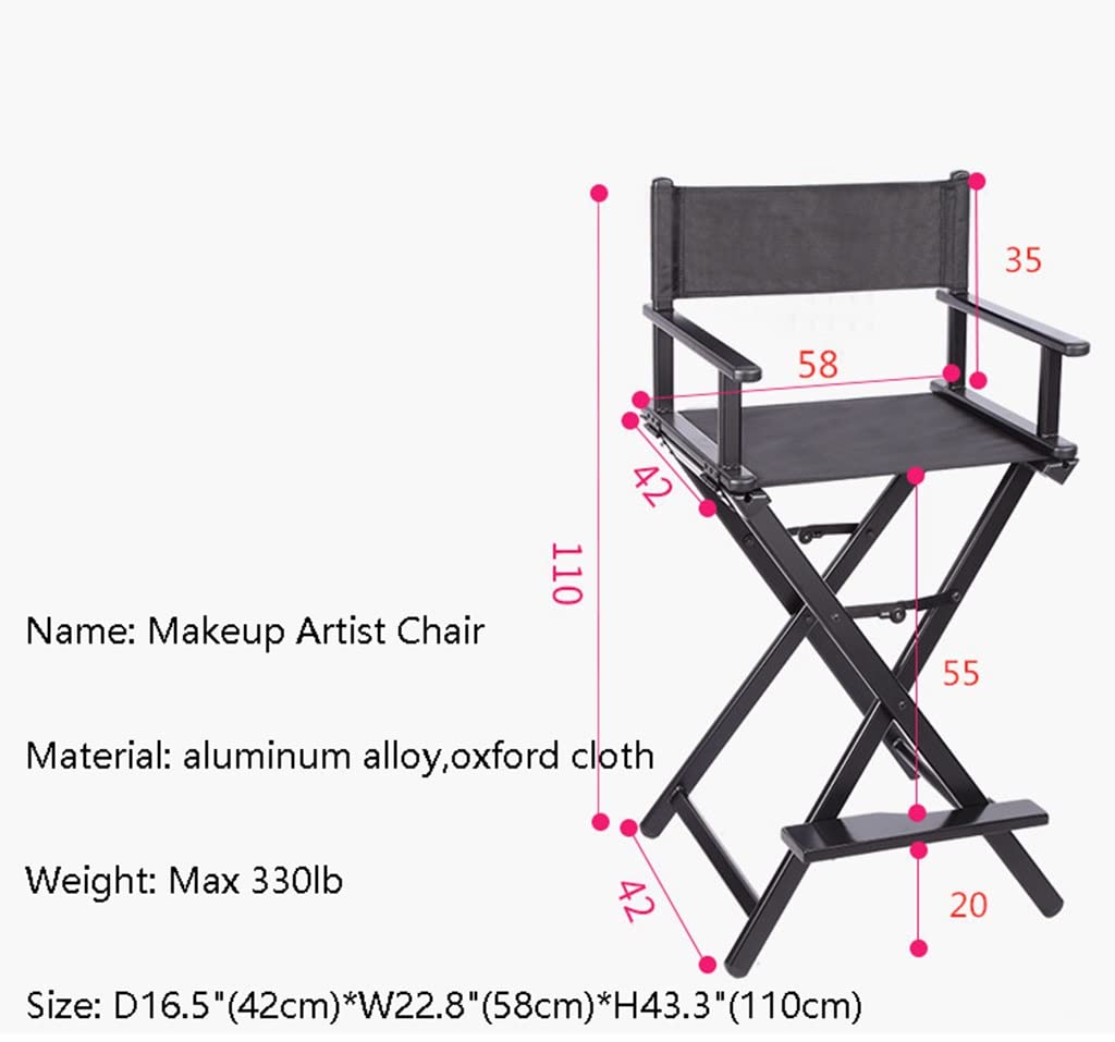 Foldable Portable Aluminum Makeup Artist Chair O94724