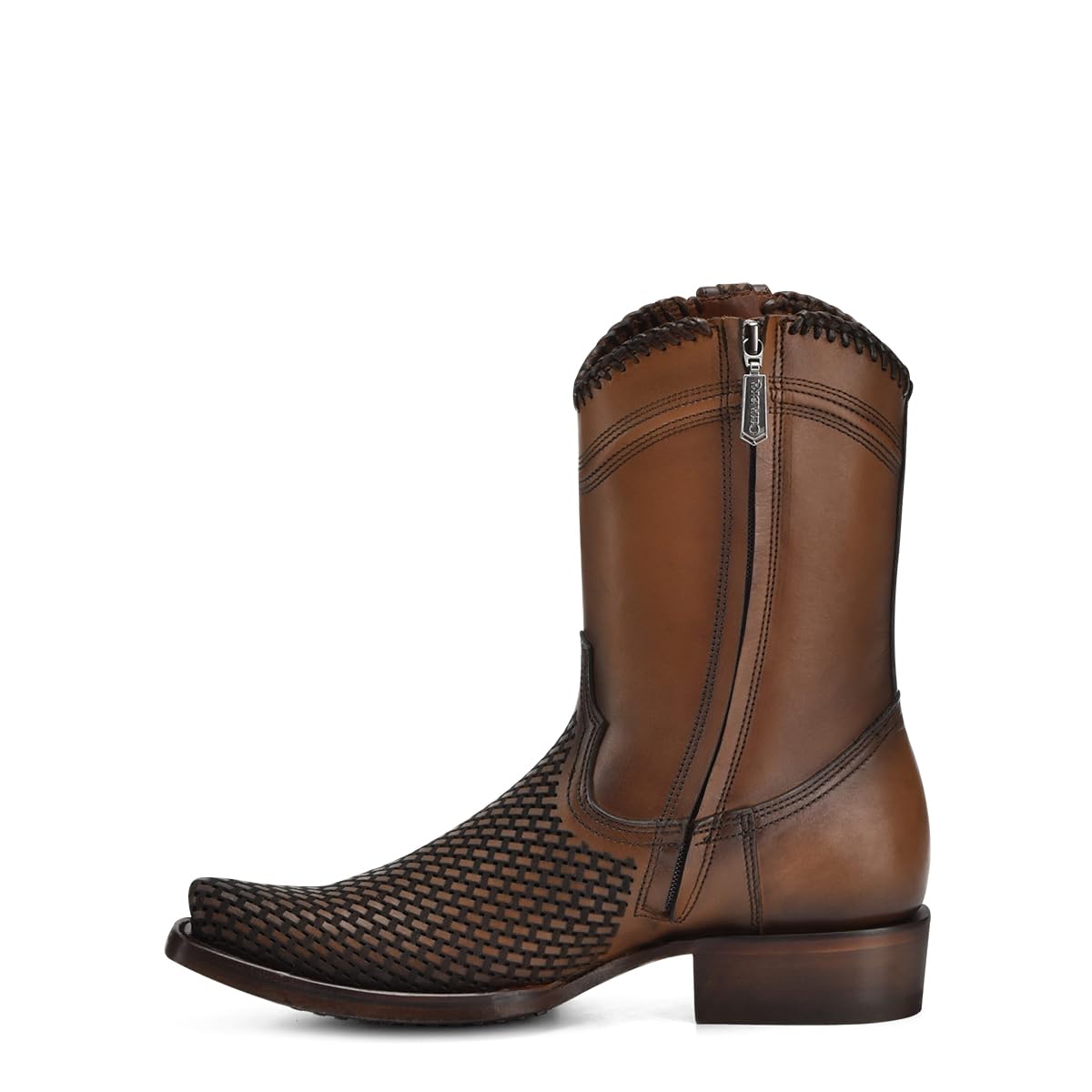 Western Boot Genuine Bovine Leather Side Zip Honey B379399
