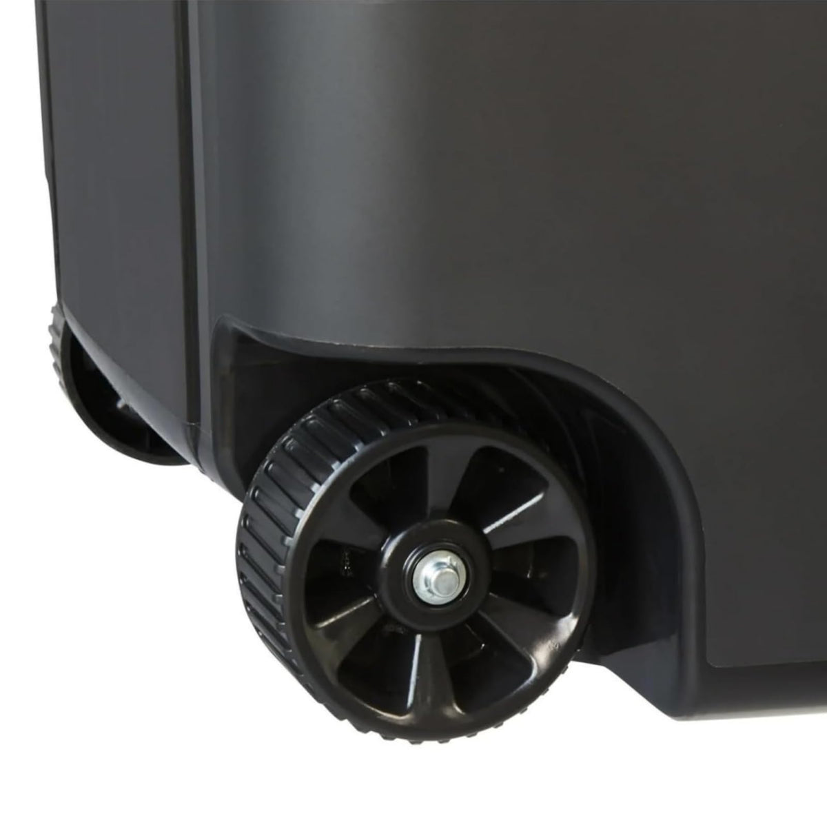 Black 45 Gallon Wheeled Heavy Duty Plastic Trash Can with Lid M14657