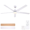 60 Inch White Ceiling Fan with Light & Remote A8933