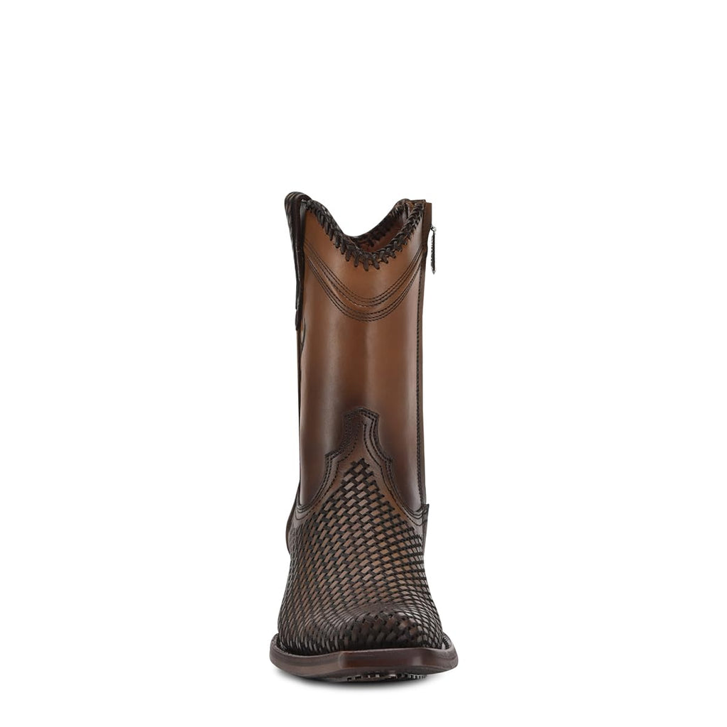 Western Boot Genuine Bovine Leather Side Zip Honey B379399