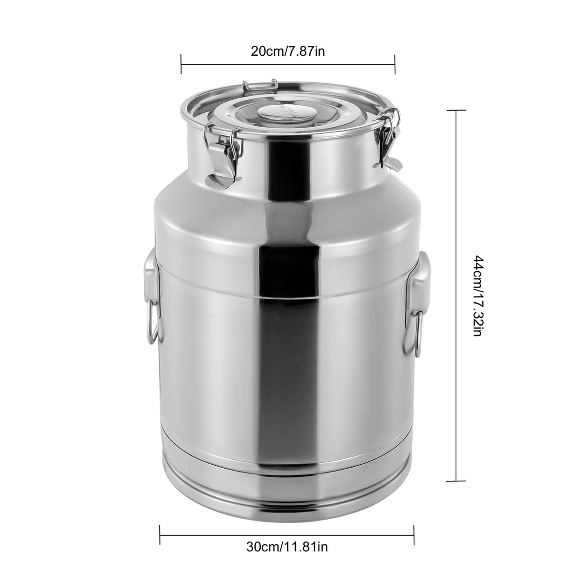 7 Gallon Stainless Steel Milk Can with Sealed Lid P531654