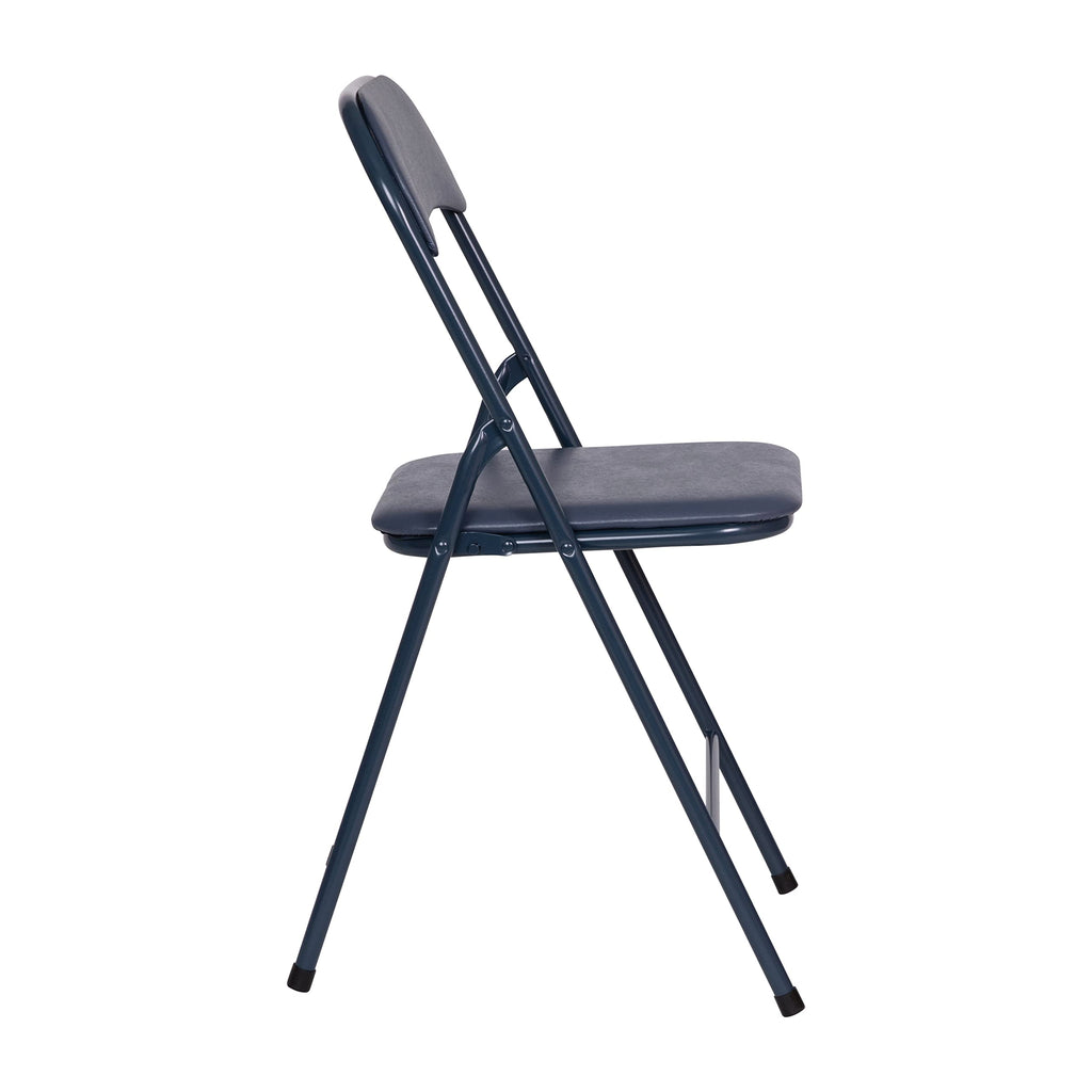 Navy Square Folding Card Table and Chairs Set E5673