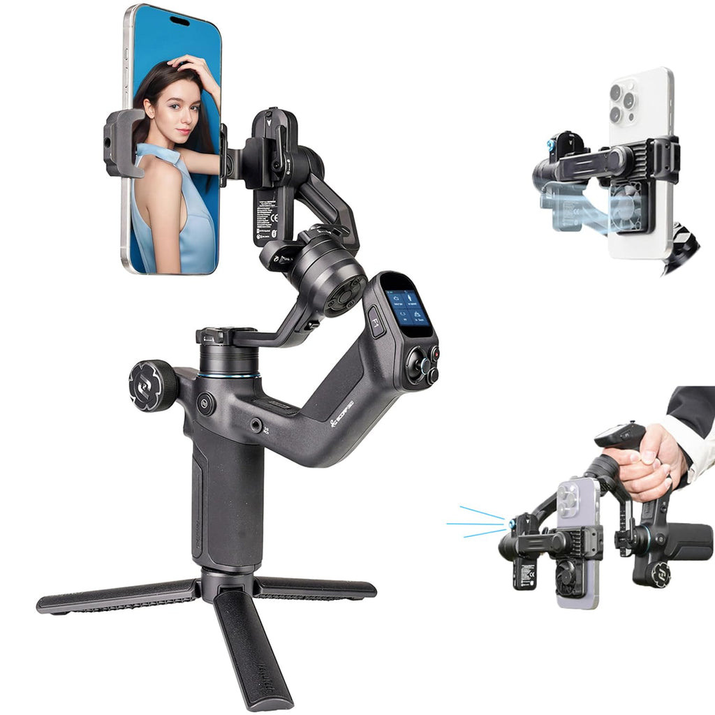 3-Axis Phone Gimbal Stabilizer with Integrated Grip E3975