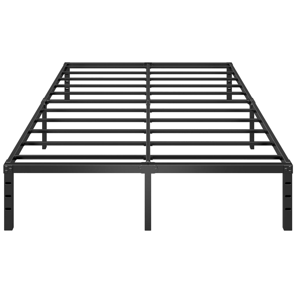 Black Metal Platform Bed Frame Full Size, 18 Inch Height with Underbed Storage P420391