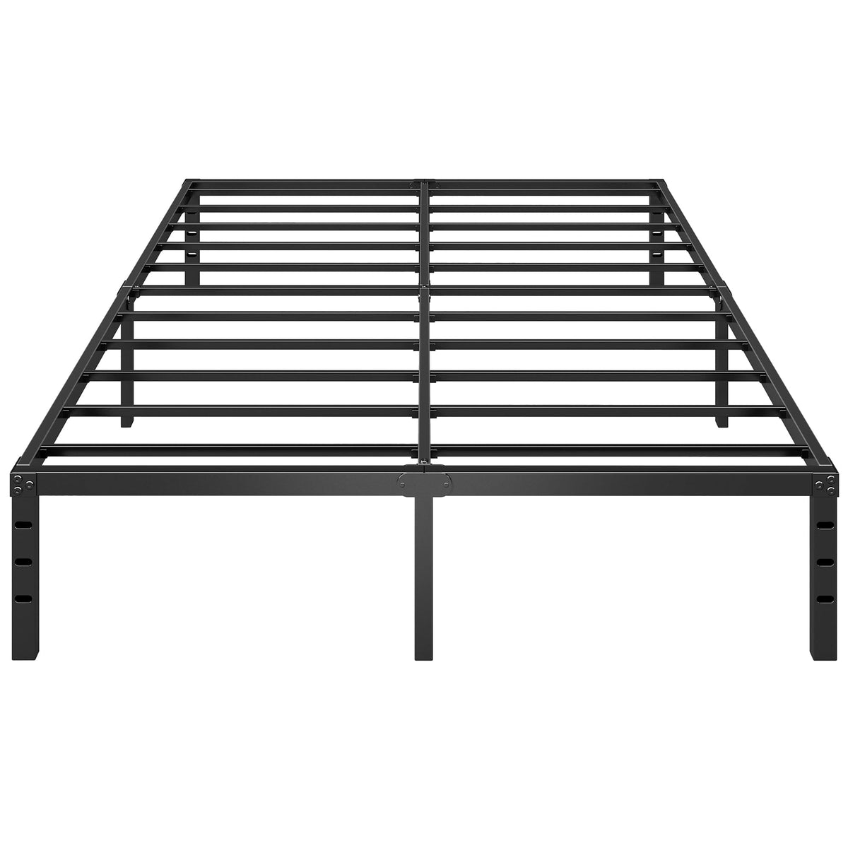 Black Metal Platform Bed Frame Full Size, 18 Inch Height with Underbed Storage P420391