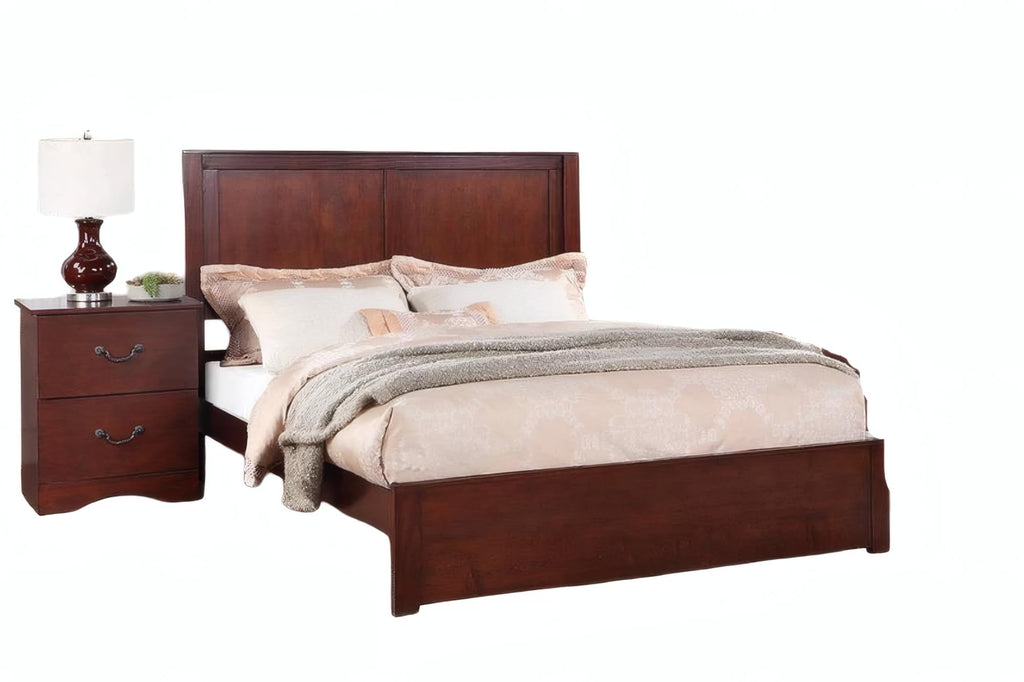 California King Bed Frame with Two Panel Headboard I65063