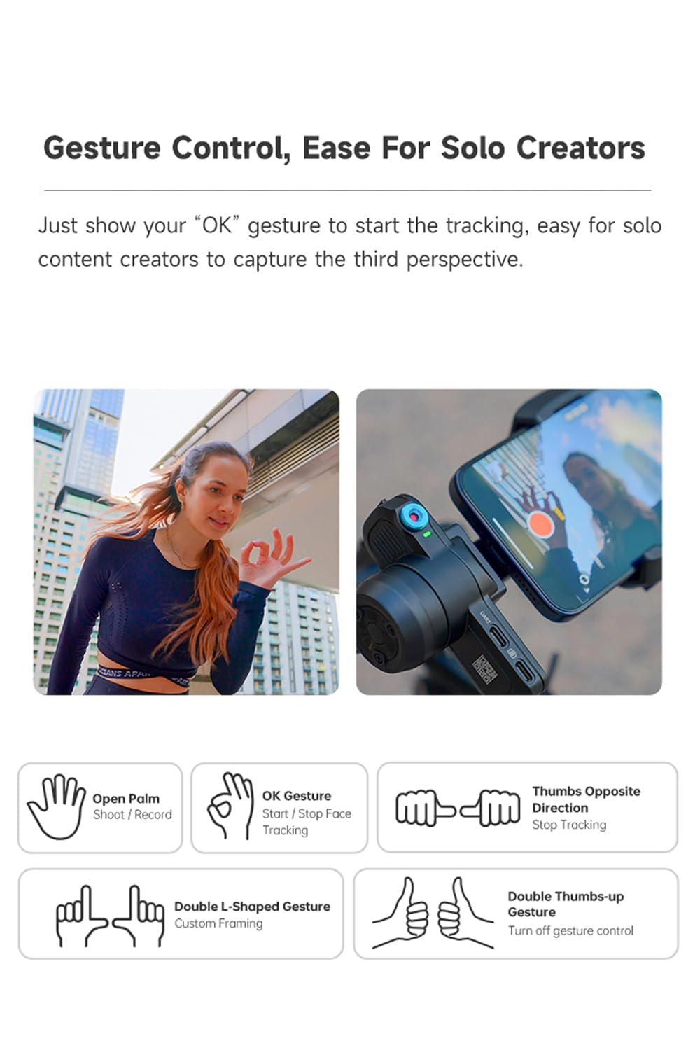 3-Axis Phone Gimbal Stabilizer with Integrated Grip E3975