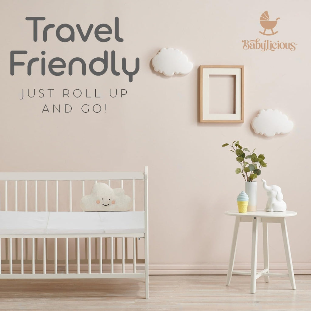 Pack and Play Mattress Topper 38" x 26" Trifold Foam Y9636