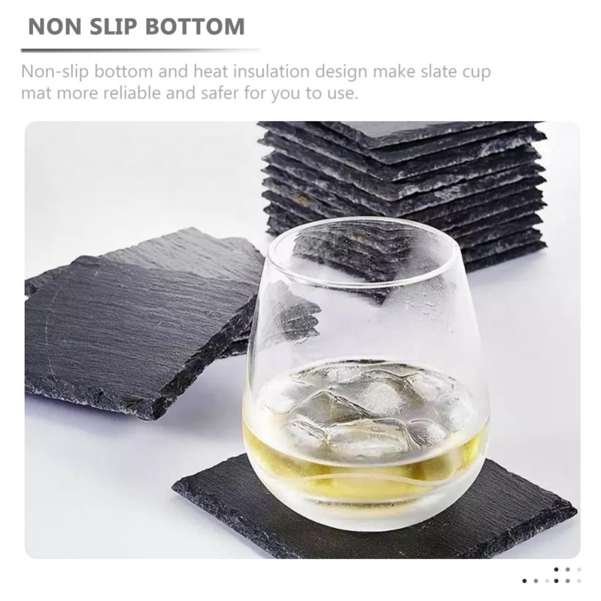 Natural Stone Coaster Set V46412