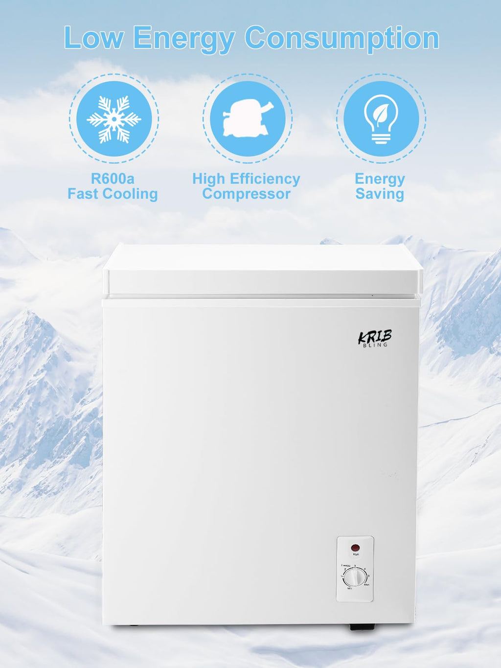 White 5.0 cu.ft Chest Freezer X6033