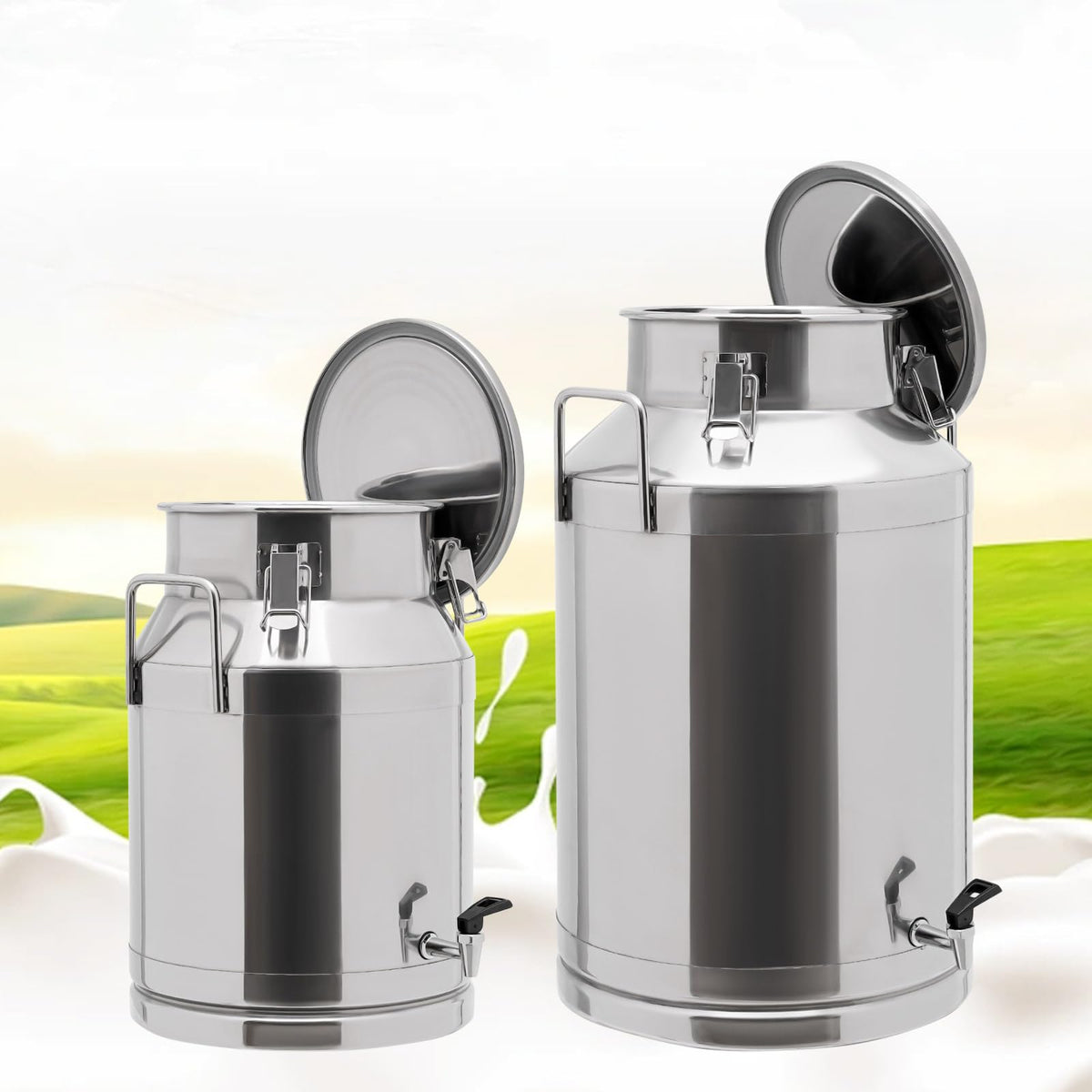 304 Stainless Steel Milk Can with Sealed Lid M901