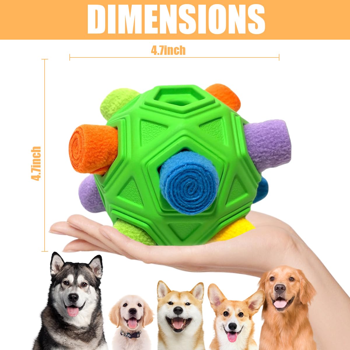 Interactive Puzzle Dog Toys Slow Feeder with Squeaky Carrot Toy T126