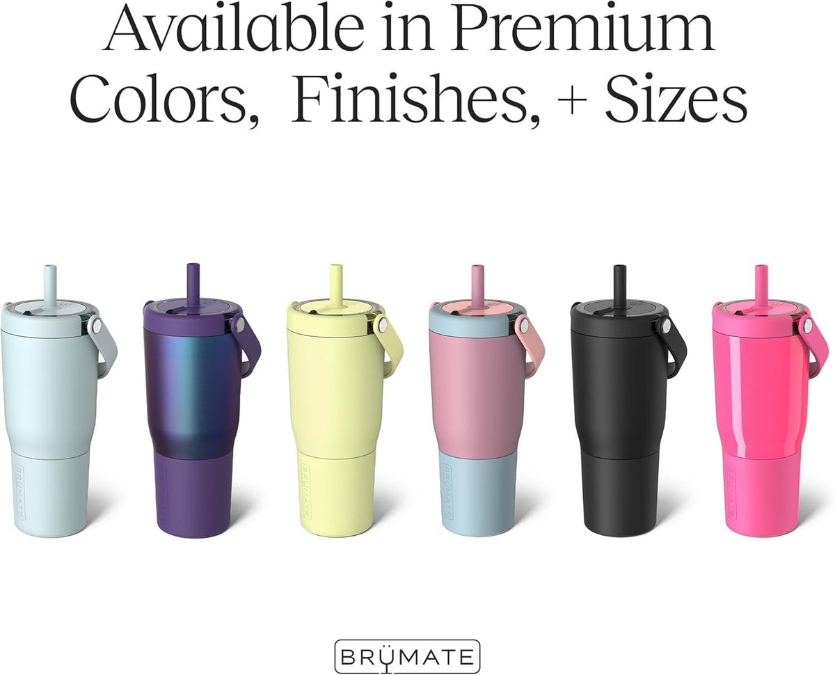25oz Leakproof Stainless Steel Travel Tumbler with Handle & Straw D644785