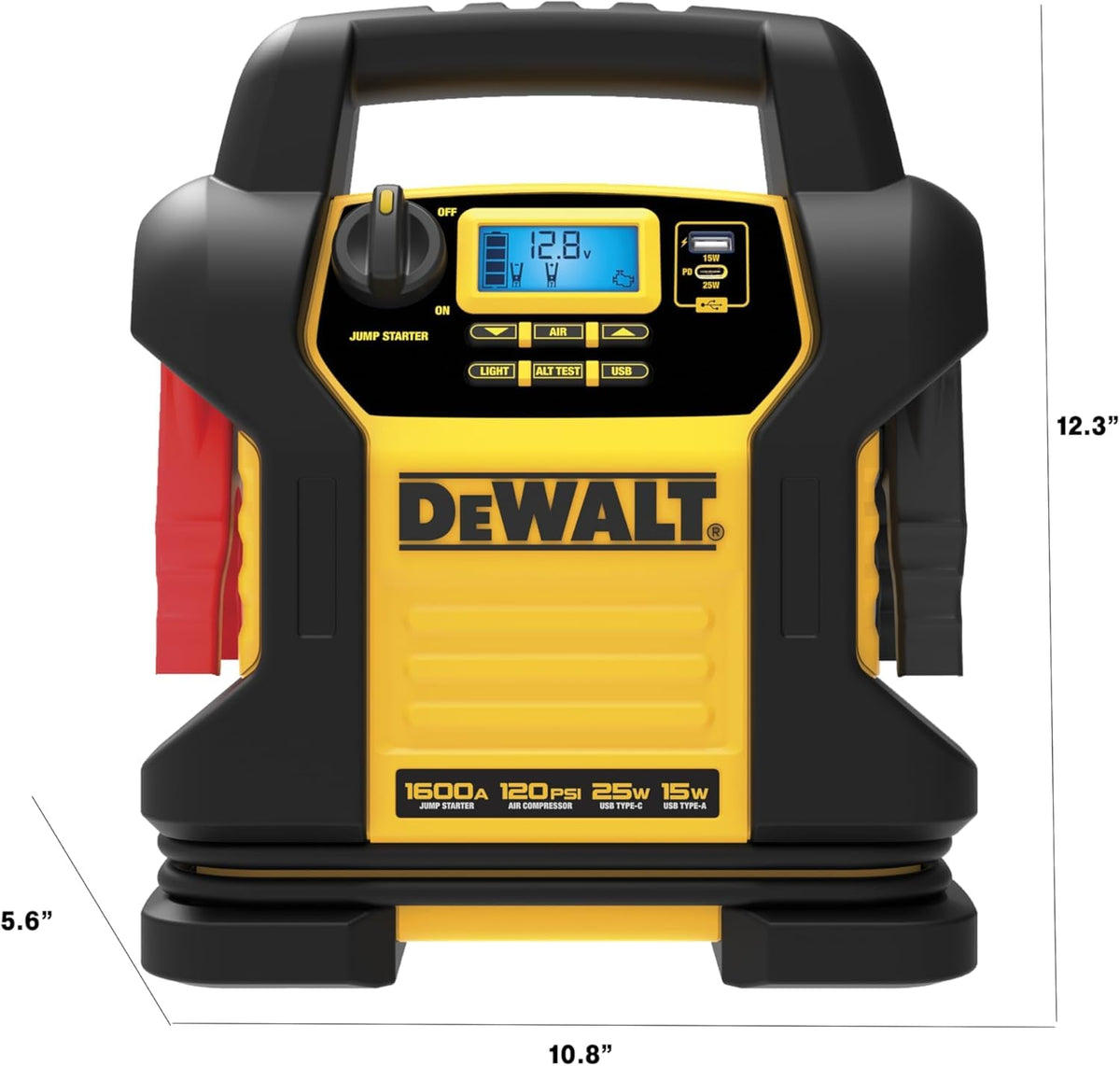 1600 Peak Amp Jump Starter with 120 PSI Air Inflator V730