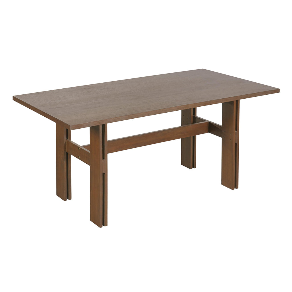 7-Piece Rubber Wood Dining Table Set with Chairs R86401