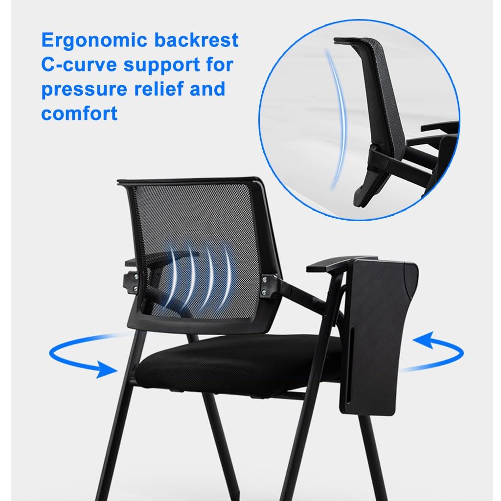Mesh Office Chair with Lumbar Support and Desk I153