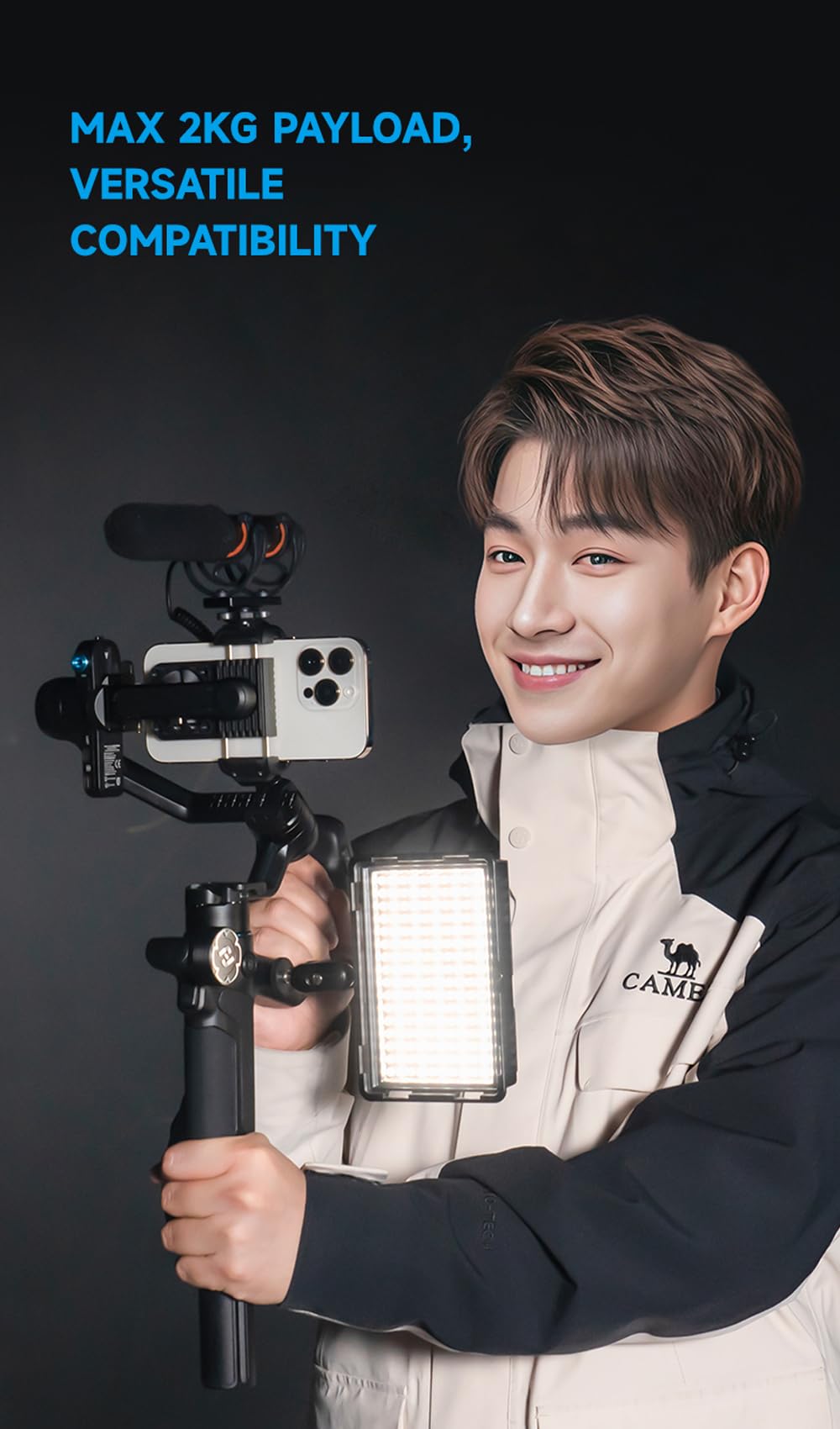 3-Axis Phone Gimbal Stabilizer with Integrated Grip E3975