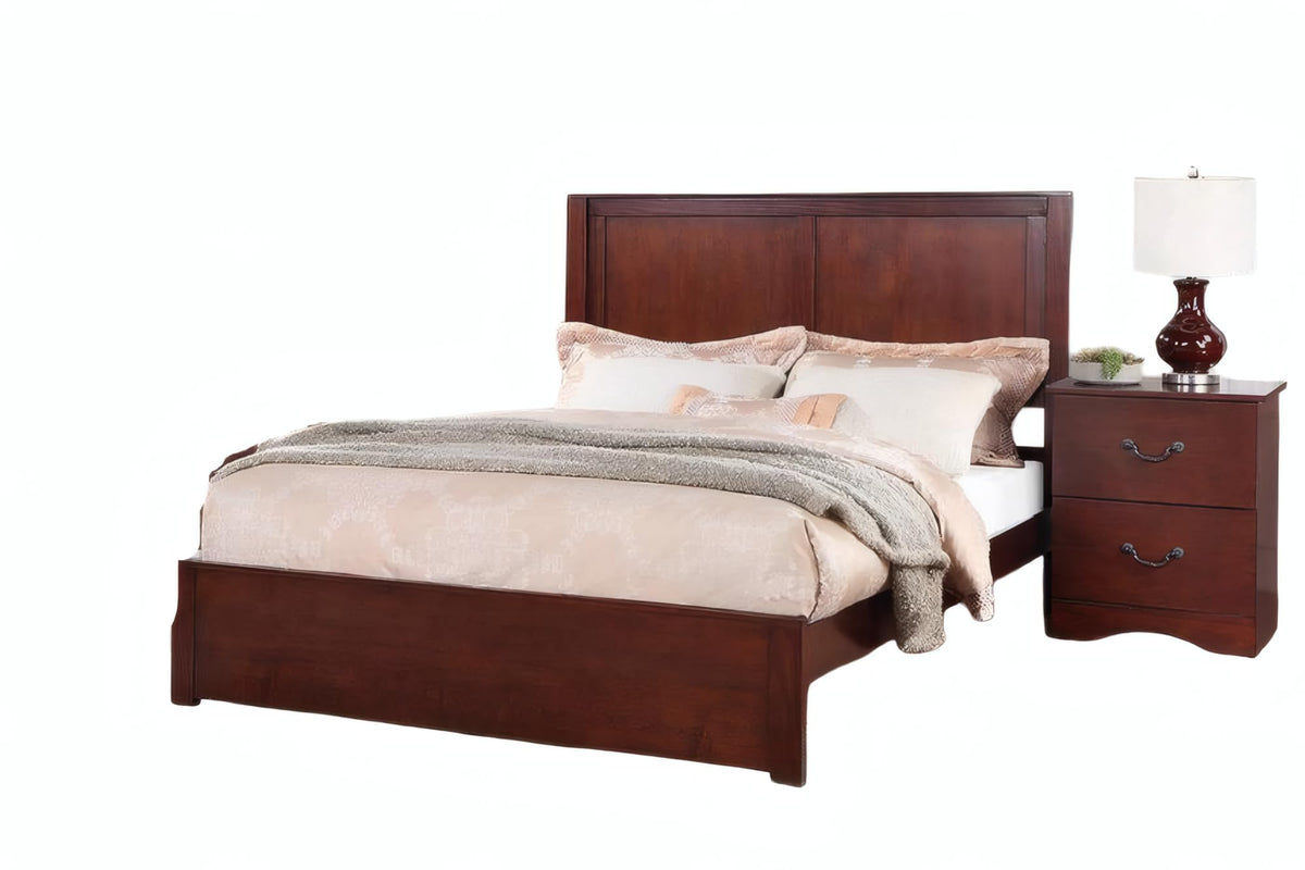California King Bed Frame with Two Panel Headboard I65063