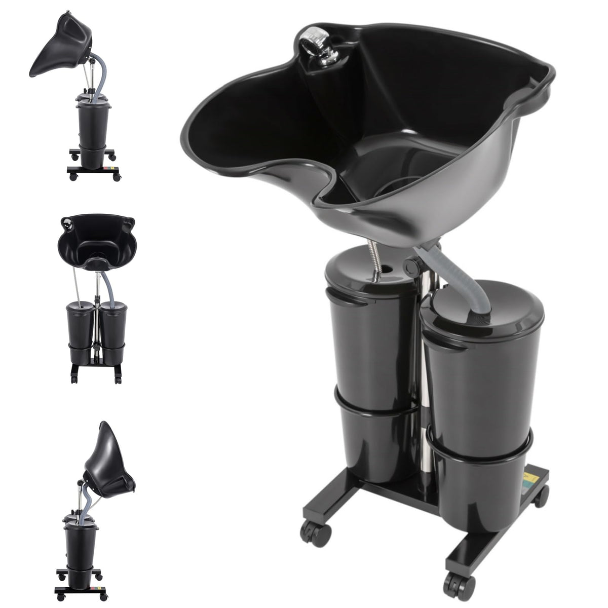 Portable Shampoo Bowl with Adjustable Height and Downspout U523047