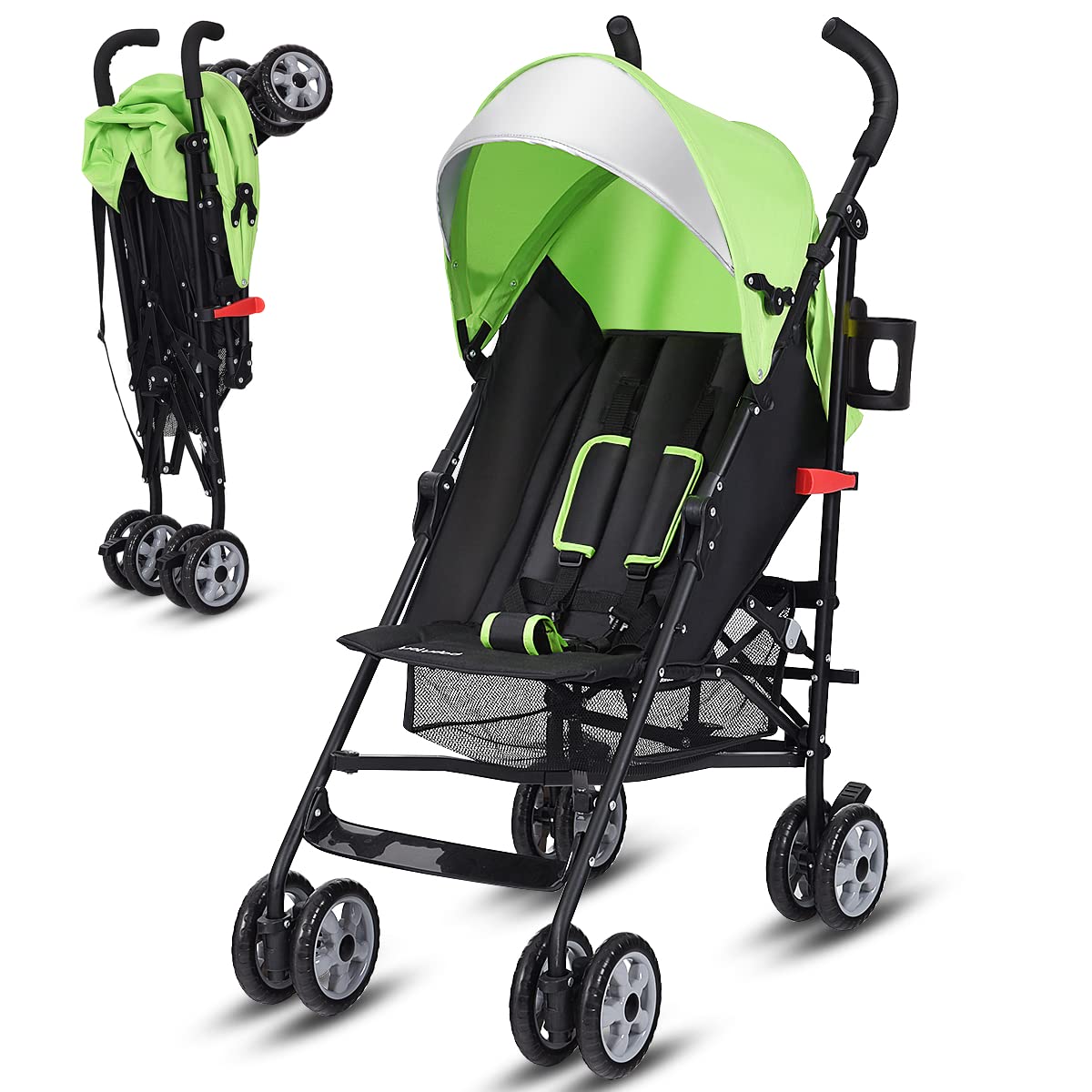Lightweight Compact Travel Stroller Green T444