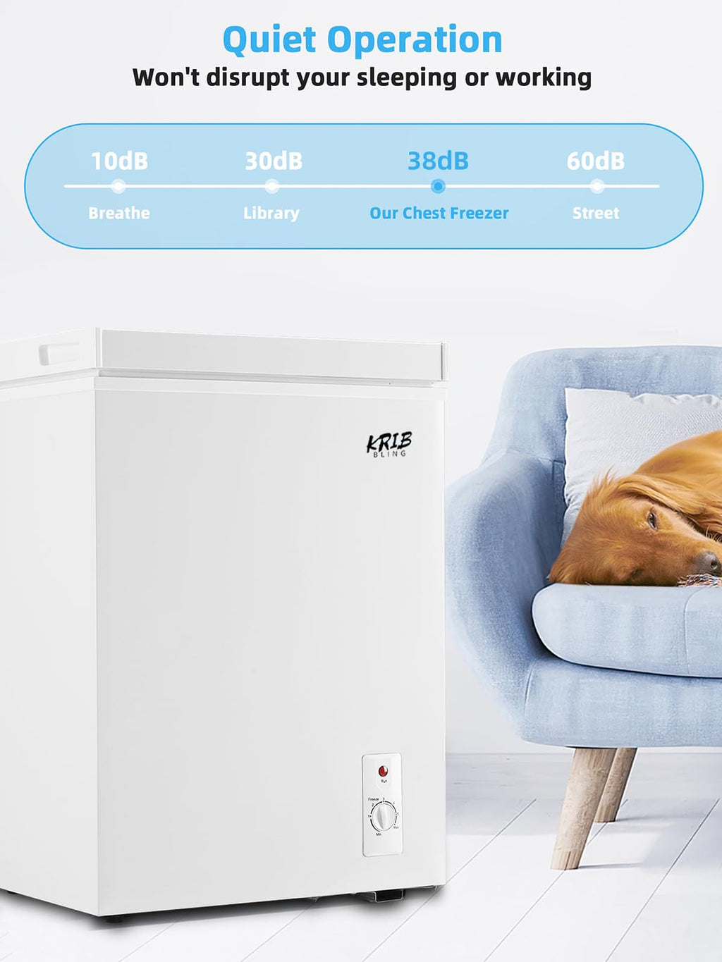 White 5.0 cu.ft Chest Freezer X6033