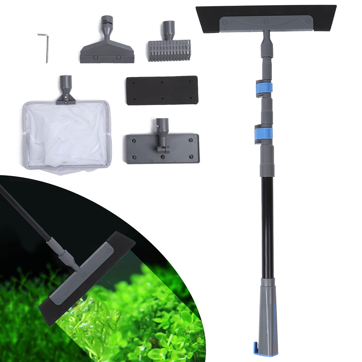 5 in 1 Aquarium Cleaning Tool Kit with Long Handle O8142