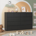 Black 10 Drawer Wood Dresser K81782