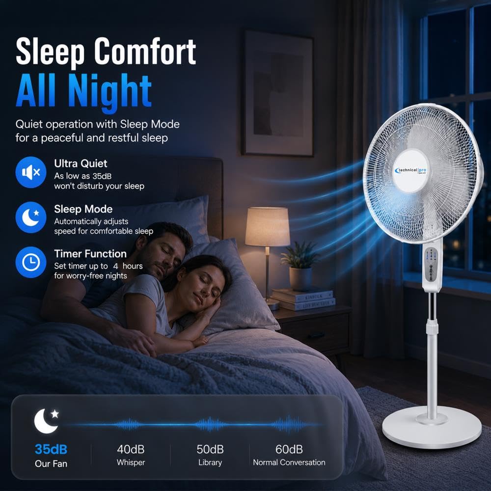 16" Standing Fan with WiFi Control W6389