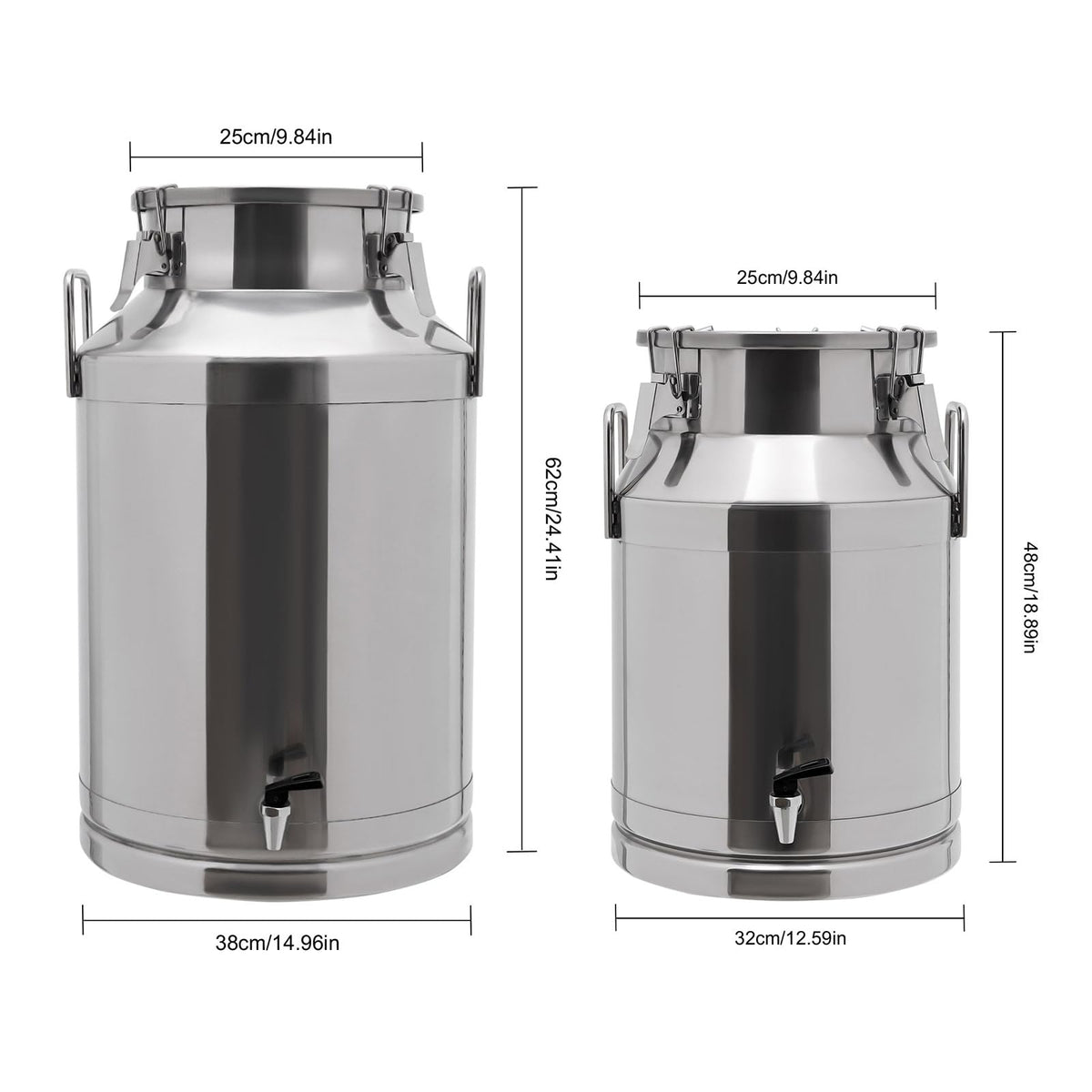 304 Stainless Steel Milk Can with Sealed Lid M901