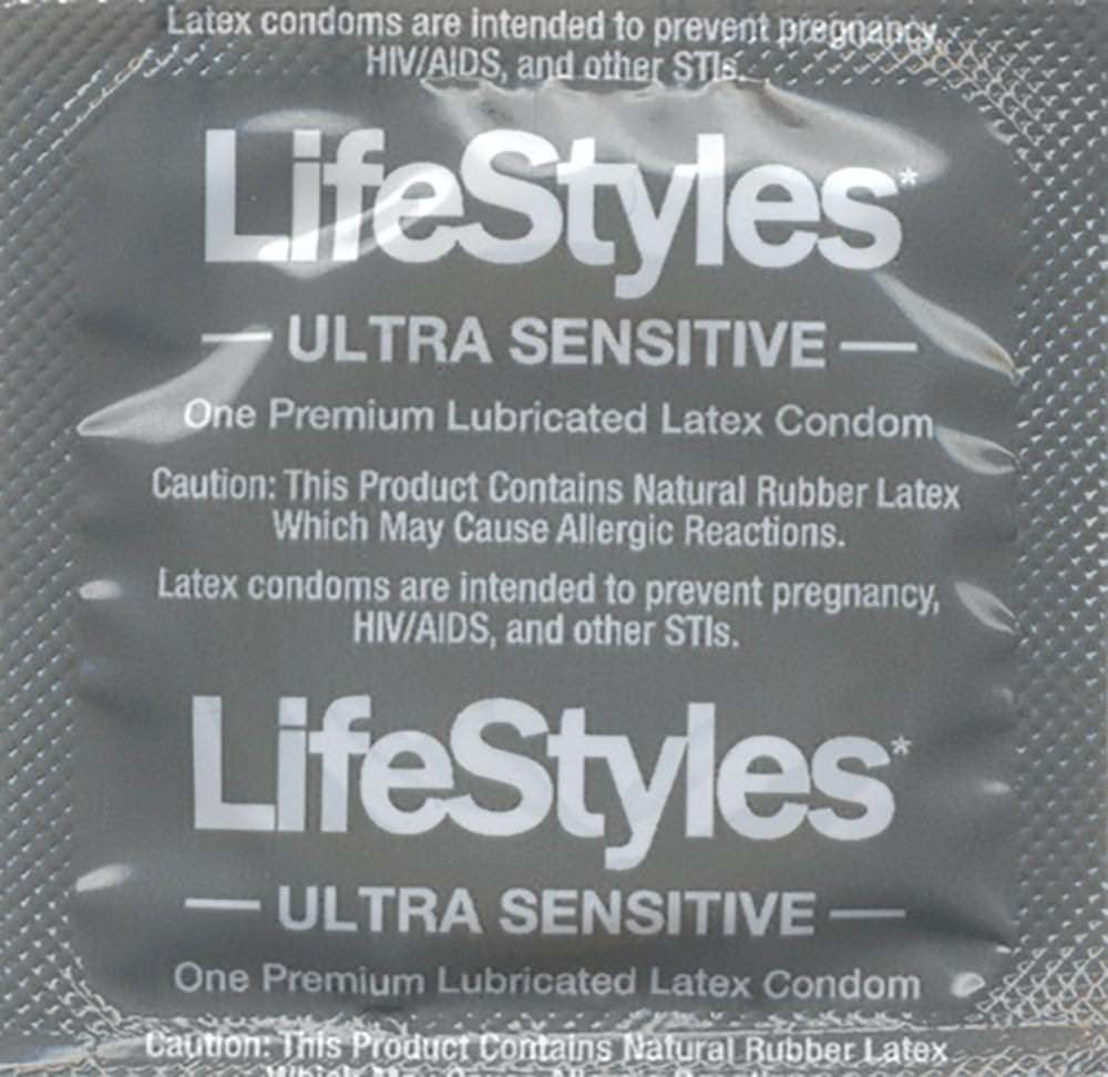 Ultra Sensitive Lubricated Natural Latex Condoms 100 Count T884