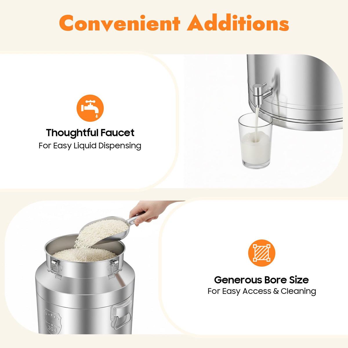 20Gal Stainless Steel Water Dispenser with Faucet U294