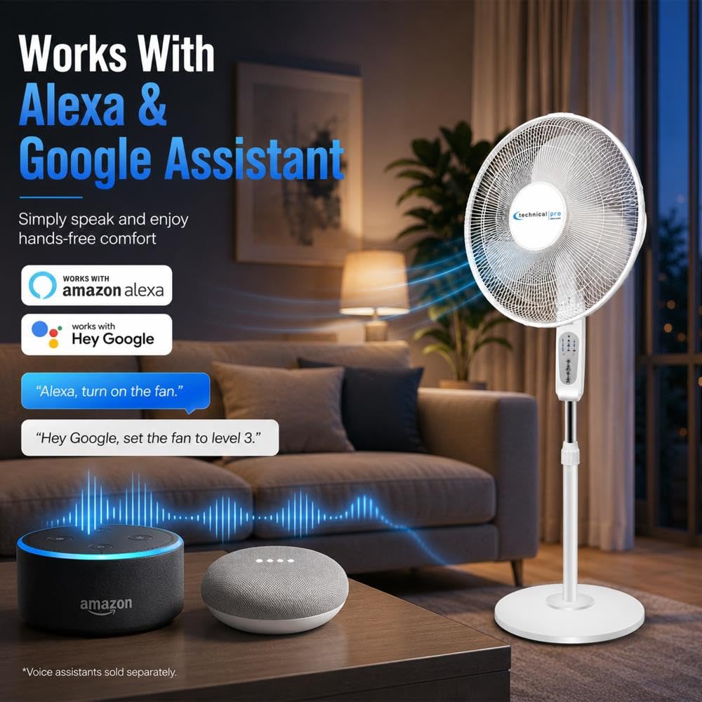 16" Standing Fan with WiFi Control W6389