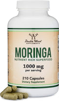 Organic Moringa Leaf 1,000mg 210 Capsules H7306