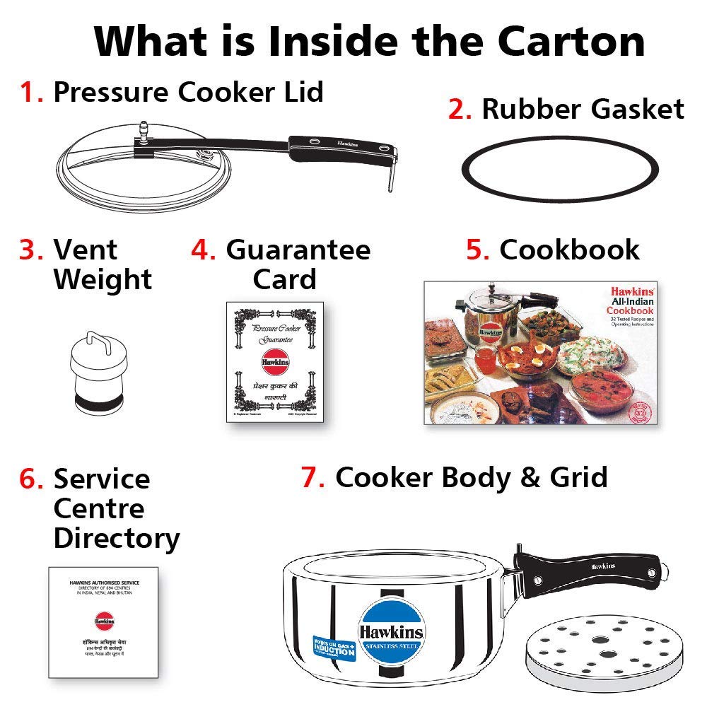 Stainless Steel Induction Compatible Pressure Cooker, 3 Litre Y70414