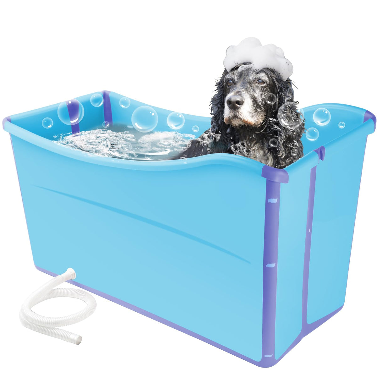 Collapsible Extra Large Dog Bathtub with Drainage Pipe H458