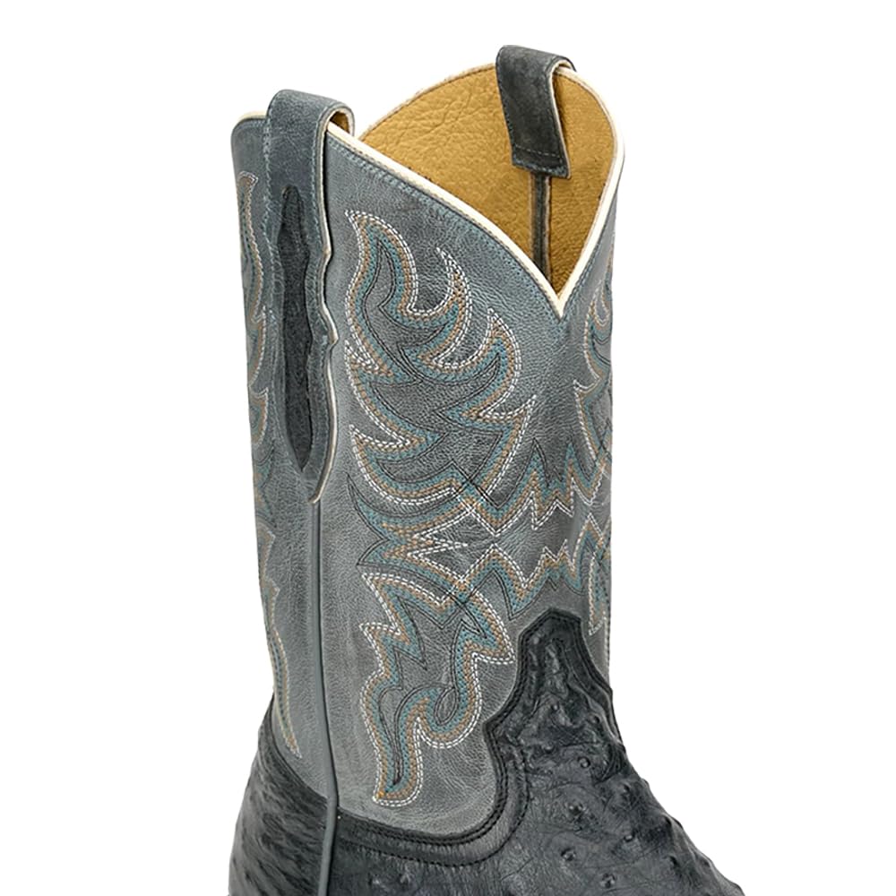 Grey Ostrich Western Boot K379
