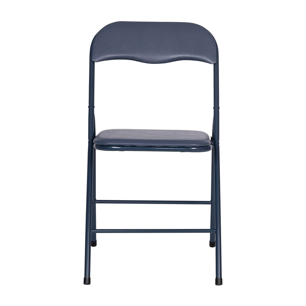 Navy Square Folding Card Table and Chairs Set E5673
