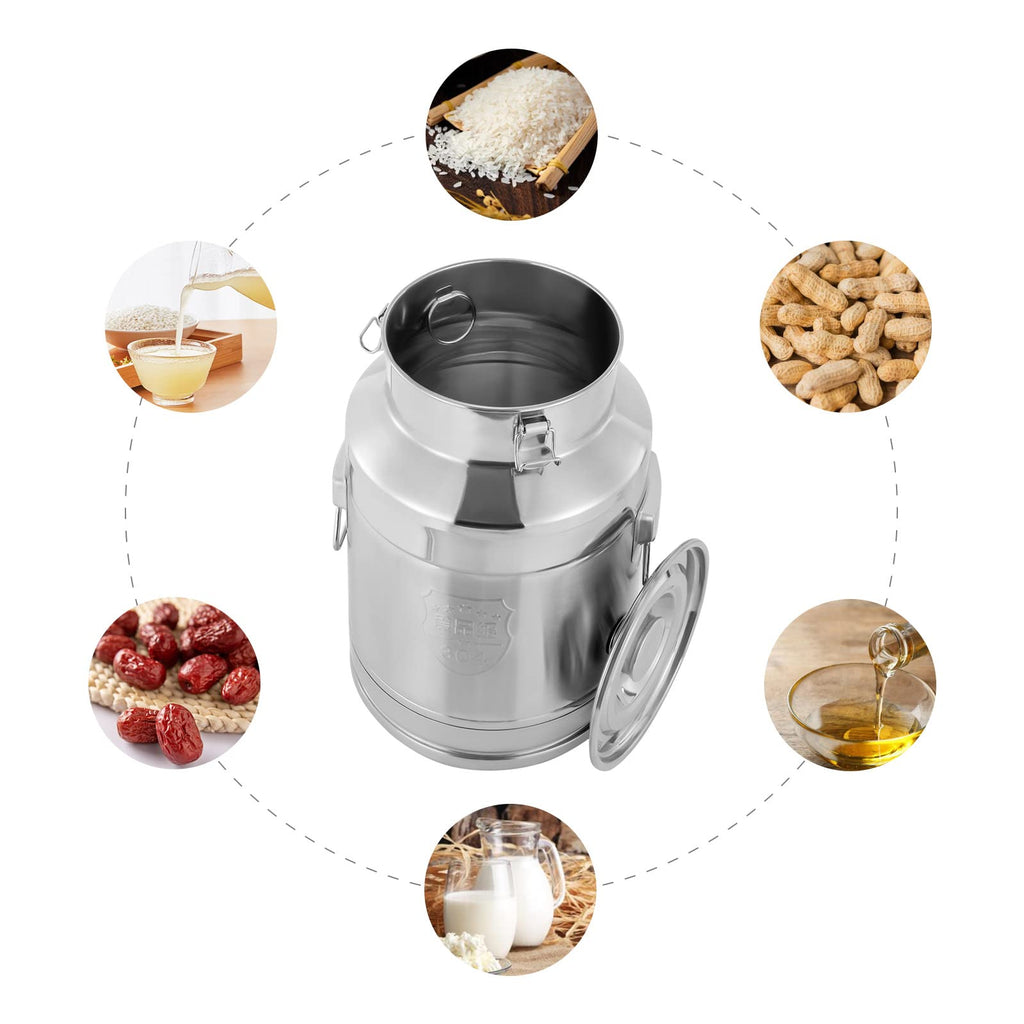 7 Gallon Stainless Steel Milk Can with Sealed Lid P531654