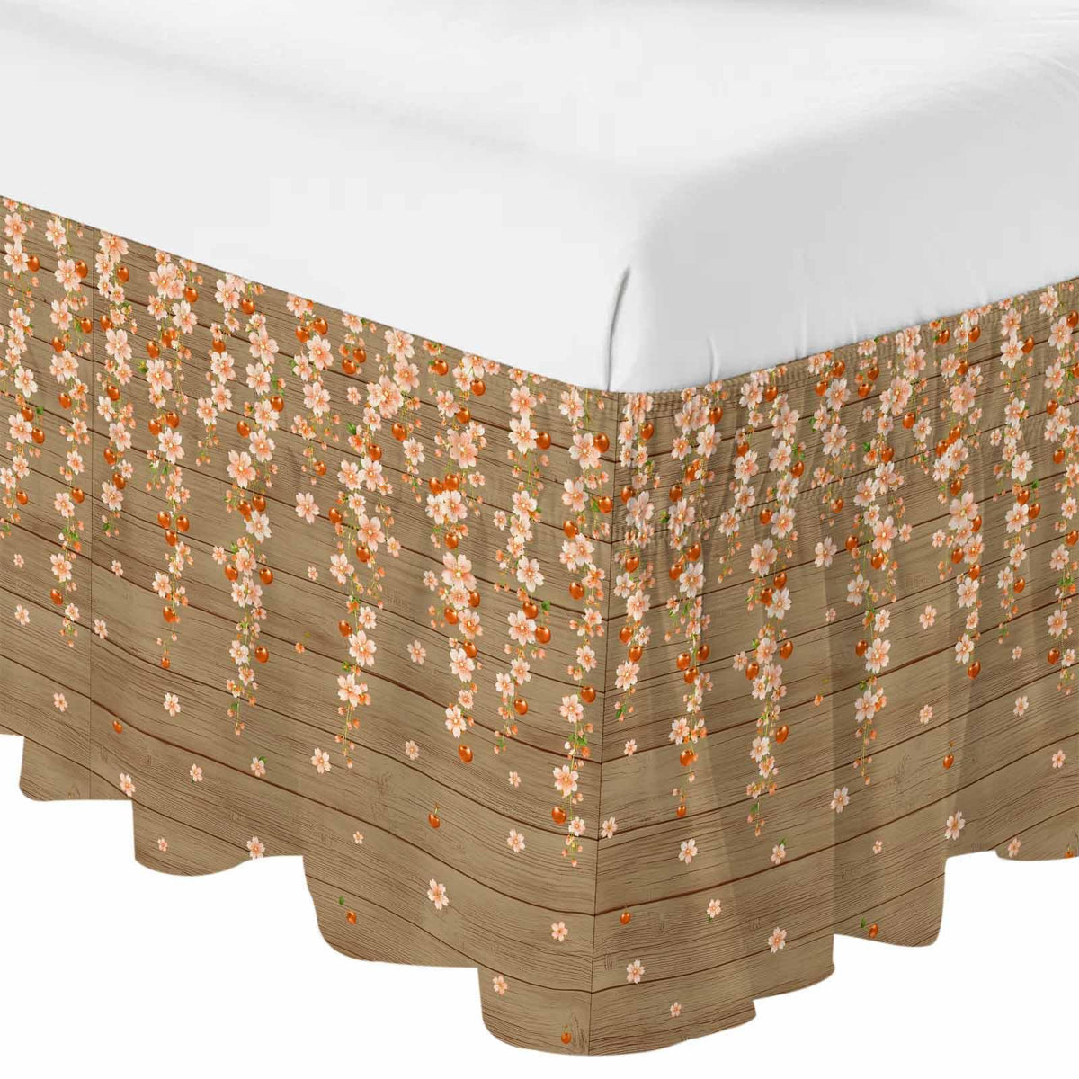 Ruffle Wrap Around Bed Skirt California King 18" Drop W343