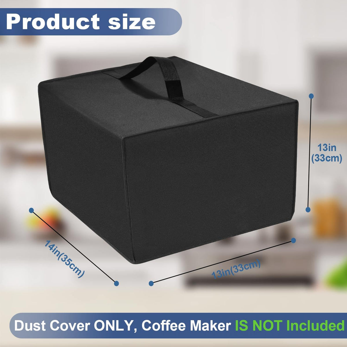 Black Coffee Maker Cover P7422
