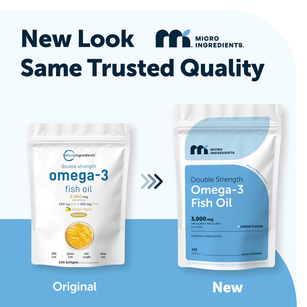 Omega 3 Fish Oil 3,000mg 240 Softgels Lemon Flavored EPA DHA U868931