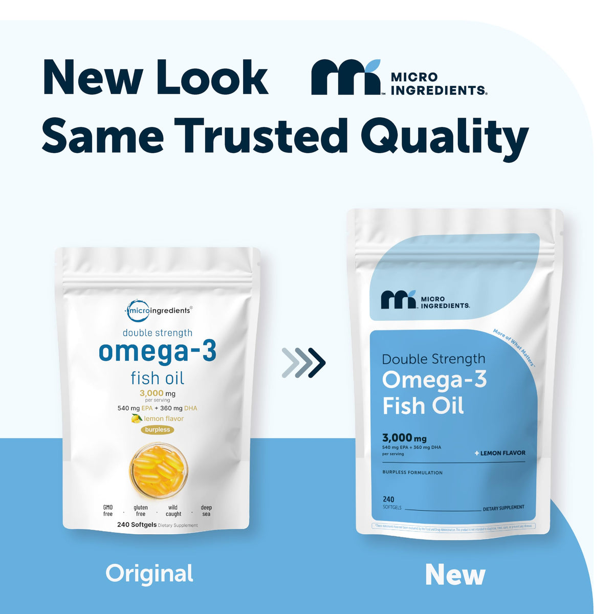 Omega 3 Fish Oil 3,000mg 240 Softgels Lemon Flavored EPA DHA U868931