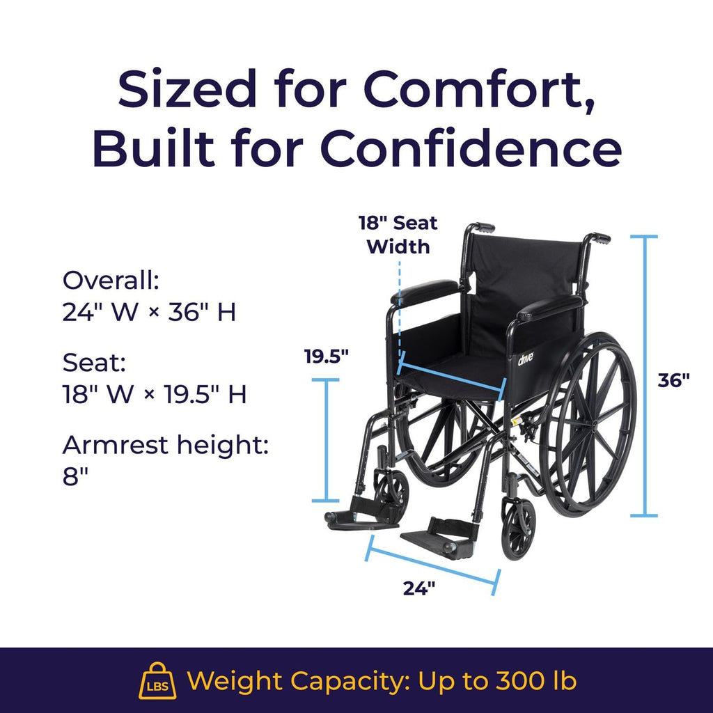 Silver Sport 1 Folding Transport Wheelchair F190591