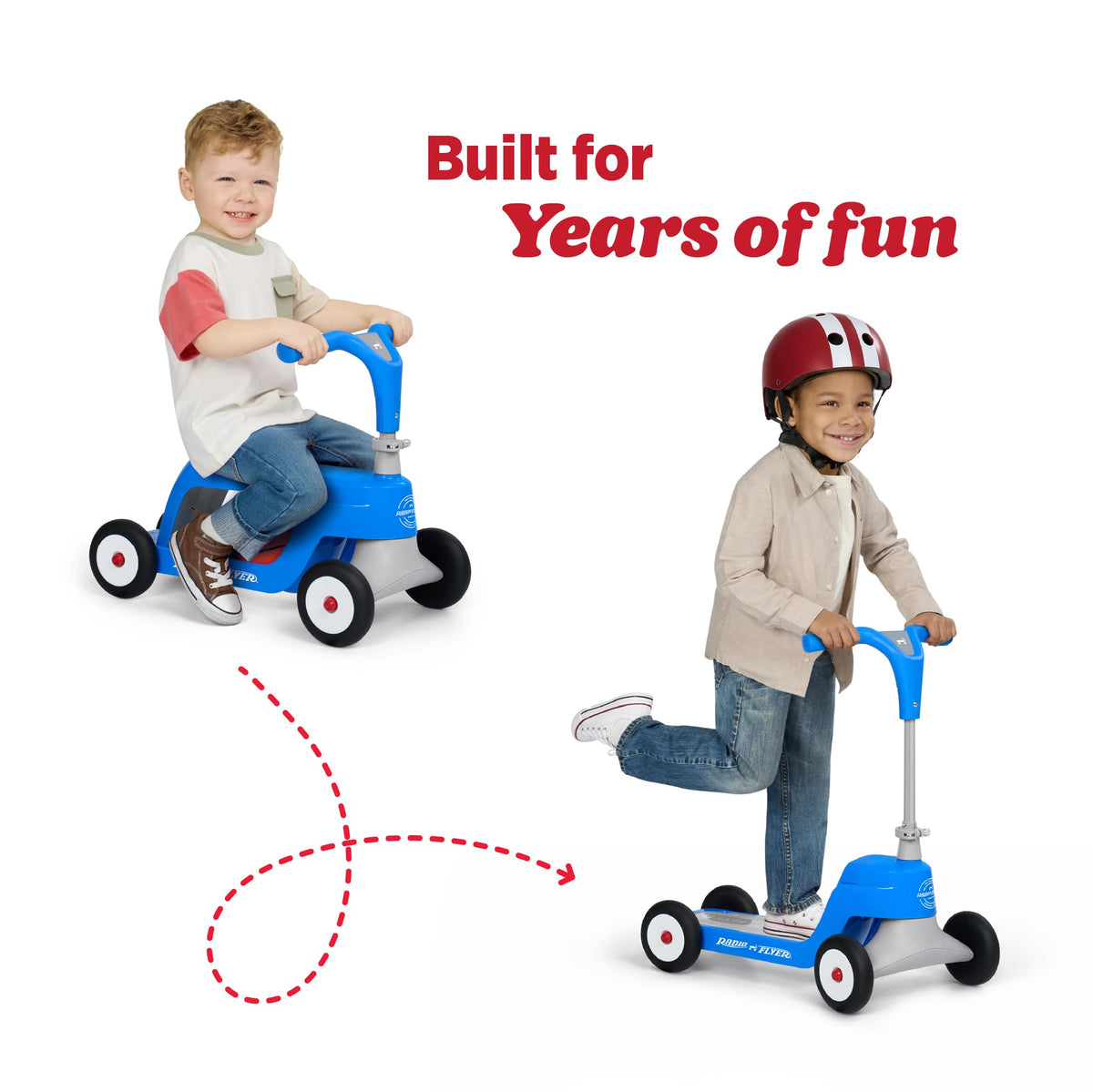 Blue/Red/Pink 4-Wheel Kids Scooter U646696