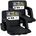 Stadium Seats with Back Support 2.5'' Thick Cushion 6 Adjustable Angle Bleacher Seat with Armrest U138
