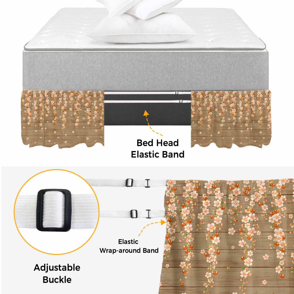 Ruffle Wrap Around Bed Skirt California King 18" Drop W343