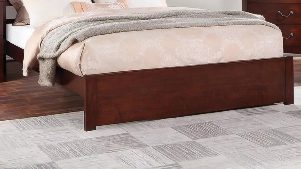 California King Bed Frame with Two Panel Headboard I65063
