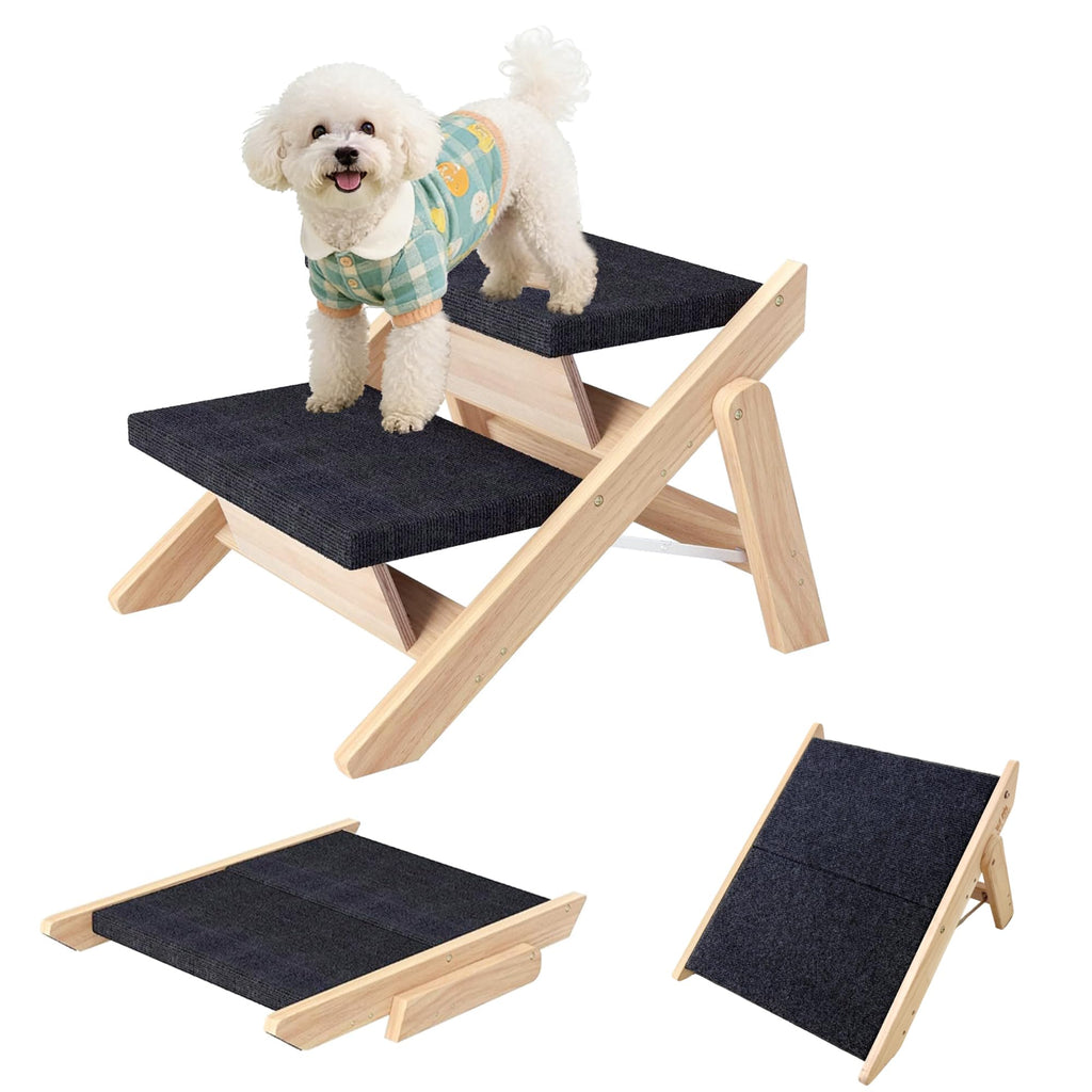 Wooden 2-in-1 Foldable Pet Stairs & Ramp H817